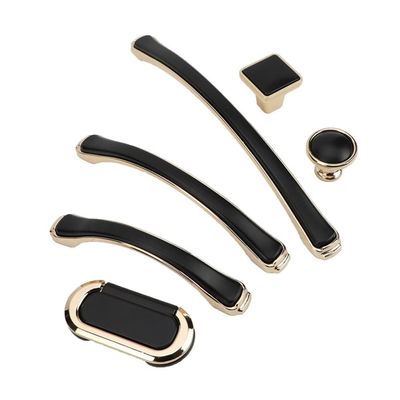 door knobs for cupboards, Nordic Furniture Wardrobe Handle Black Gold Luxury Metal Zinc Door Pull Cabinet Drawer Cupboard Kitchen Round Square Knob Modern Hardware (Color : 1001 Single Hole) ( Color :