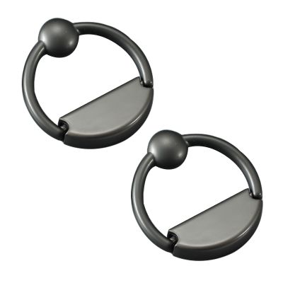 AthuAh Door knobs for cupboards, 2pcs Drawer Pulls Zinc Alloy Door Ring Furniture Rings Cabinet Pulls Knob Round Rings Handle Rings for Cabinet Knob Rings Door Levers (Gray) (Color : Gray)