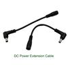 UpperFu 2pcs DC Power Plug 5.5mm x 2.5mm Male Right Angle to 5.5mm x 2.1mm Female Adapter Extension Cable for CCTV Security Monitor Camera Surveillance LED Strip view 2