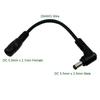 UpperFu 2pcs DC Power Plug 5.5mm x 2.5mm Male Right Angle to 5.5mm x 2.1mm Female Adapter Extension Cable for CCTV Security Monitor Camera Surveillance LED Strip view 3