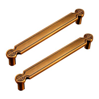 door knobs for cupboards, 2PCS Furniture Pulls New Chinese Cabinet Knobs Round Foot Cabinet Handles Zinc Alloy Door Levers Cupboard Cabinet Hardware for Drawer Wardrobe (Hole Distance 128mm,B) ( Color