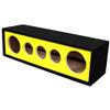 10 in. 2-Horn 3-Tweeter Side Speaker Enclosure, Yellow view 1