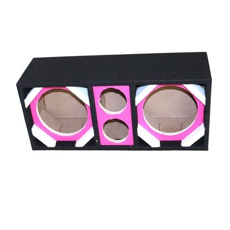 212 Main Empty Chuchera Speaker Enclosure for Two 8 in. Woofers Plus Two Tweeters Pink