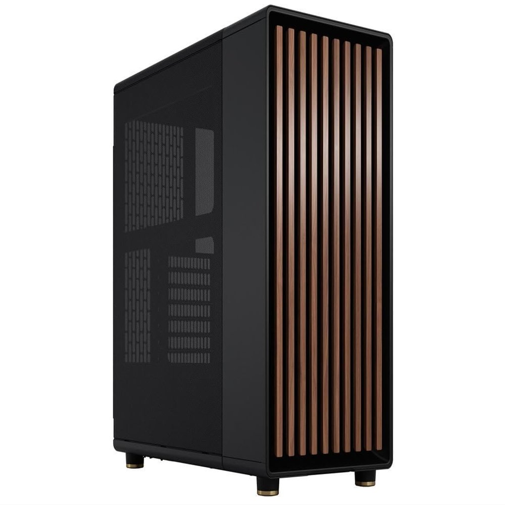 212 Main North Black Walnut Mesh ATX Mid-Tower Case with Mesh Side Panel & Steel Frame - Charcoal Black