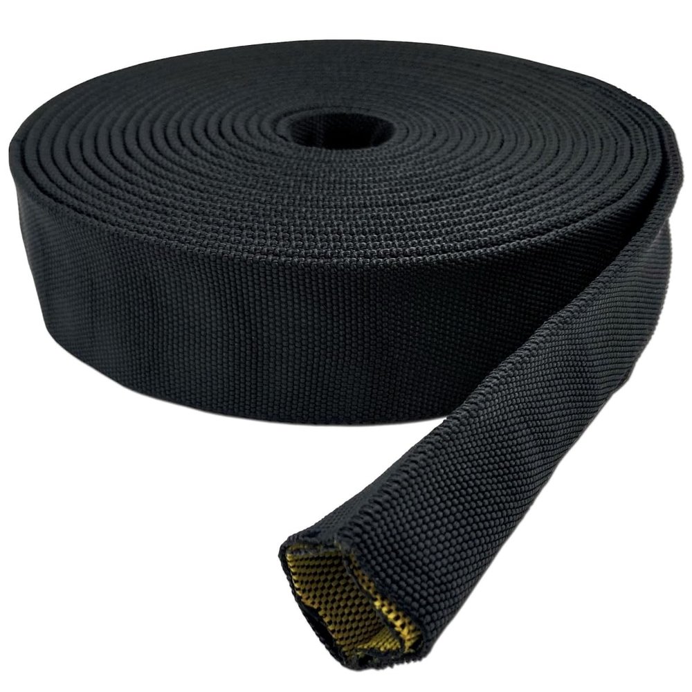 1.25 in. x 10 ft. Burst Protection Multifilament Nylon Braided Sleeving - Black