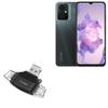 BoxWave Smart Gadget Compatible with Blackview Oscal Tiger 10 - AllReader SD Card Reader, microSD Card Reader SD Compact USB - Jet Black view 1