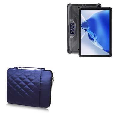 BoxWave Case Compatible With Oukitel RT7 5G - Quilted Carrying Bag, Soft Synthetic Leather Cover w/Diamond Design - Navy