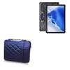 BoxWave Case Compatible With Oukitel RT7 5G - Quilted Carrying Bag, Soft Synthetic Leather Cover w/Diamond Design - Navy view 1