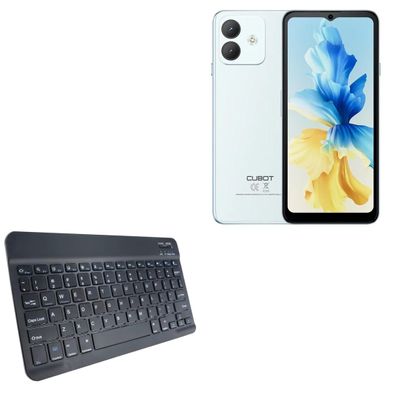 BoxWave Keyboard Compatible with Cubot Note 40 - SlimKeys Bluetooth Keyboard, Portable Thin with Chiclet-Style Keys - Jet Black