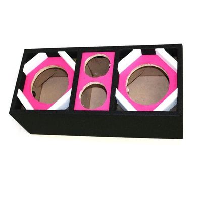 212 Main Empty Chuchera Speaker Enclosure for Two 6 in. Woofers Plus Two Tweeters Pink