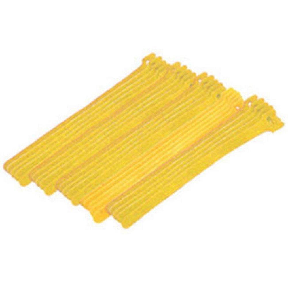 212 Main 0.50 x 8 inch Yellow Hook and Loop Cable Strap with Eye - Pack of 25