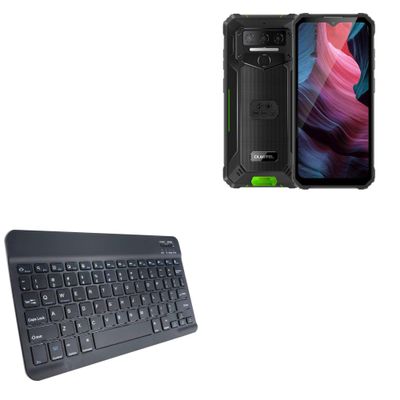 BoxWave Keyboard Compatible with Oukitel WP23Pro - SlimKeys Bluetooth Keyboard, Portable Thin with Chiclet-Style Keys - Jet Black