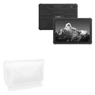 BoxWave Case Compatible with Cubot Tab Kingkong - Elite Leather Messenger Pouch, Synthetic Leather Cover Case Envelope Design - Ivory White