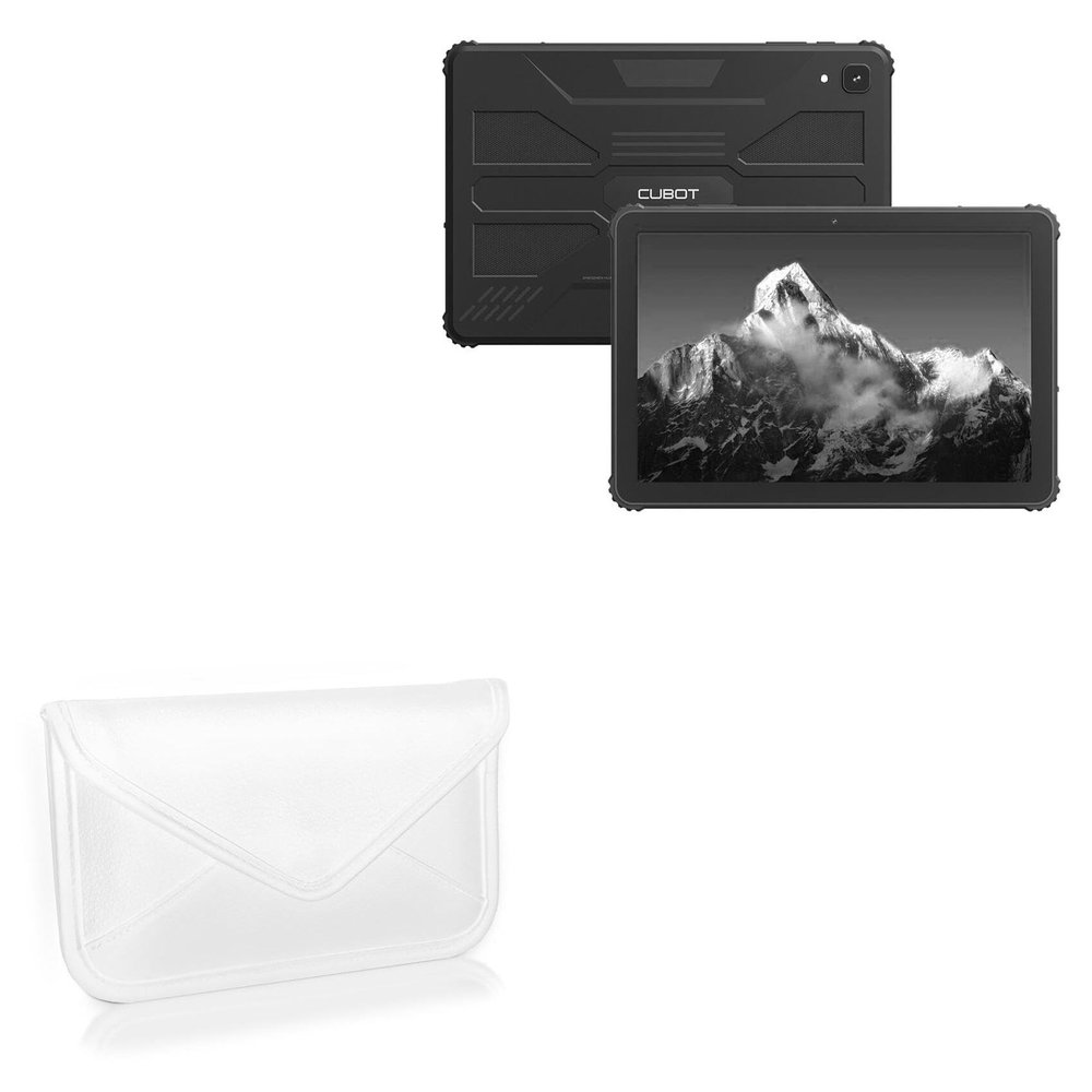 BoxWave Case Compatible with Cubot Tab Kingkong - Elite Leather Messenger Pouch, Synthetic Leather Cover Case Envelope Design - Ivory White