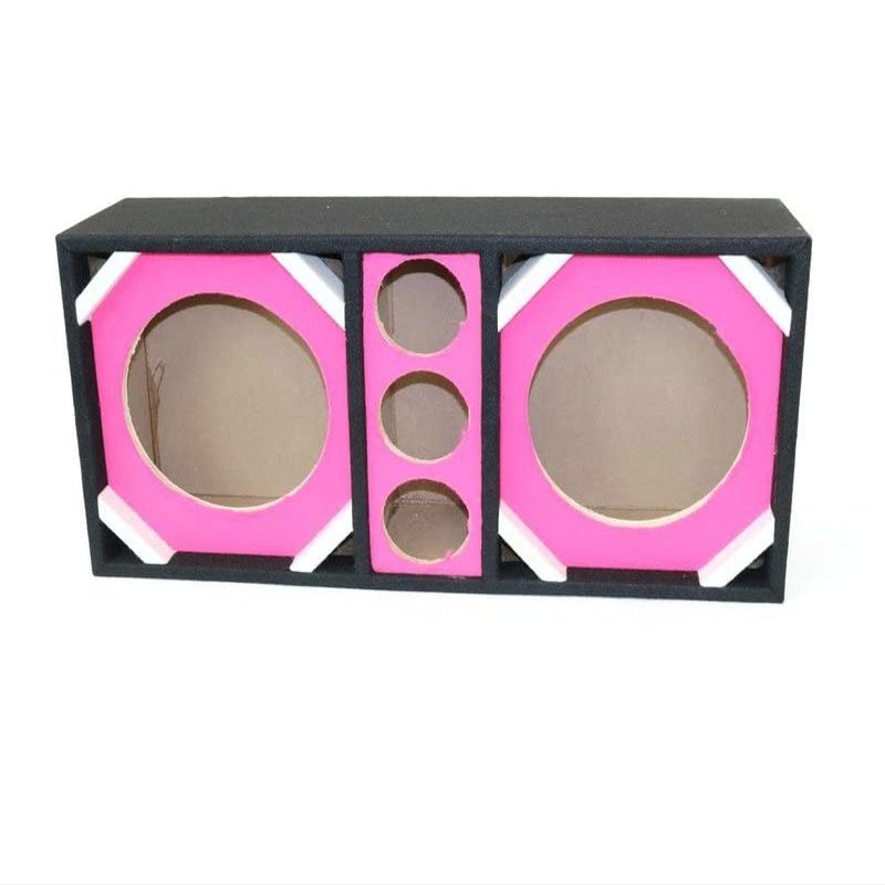 212 Main Empty Chuchera Speaker Enclosure for Two 10 in. Woofers Plus Three Tweeters Pink
