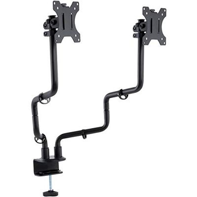 212 Main Metal Art Dual Monitor Arms - Black