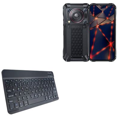 BoxWave Keyboard Compatible with Oukitel WP33 Pro - SlimKeys Bluetooth Keyboard, Portable Thin with Chiclet-Style Keys - Jet Black