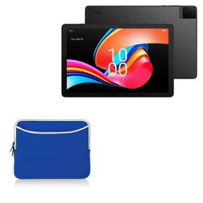 BoxWave Case Compatible with TCL Tab 10L Gen2 - SoftSuit with Pocket, Soft Pouch Neoprene Cover Sleeve Zipper Pocket - Super Blue
