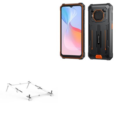 BoxWave Stand and Mount Compatible with Blackview BV6200 Pro - Pocket Aluminum Stand 3-in-1, Portable Multi Angle Viewing Riser - Metallic Silver