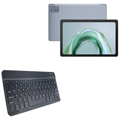 BoxWave Keyboard Compatible with Cubot Tab 40 - SlimKeys Bluetooth Keyboard, Portable Thin with Chiclet-Style Keys - Jet Black