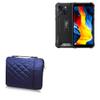 BoxWave Case Compatible with Oukitel WP32 - Quilted Carrying Bag, Soft Synthetic Leather Cover w/Diamond Design - Navy view 1