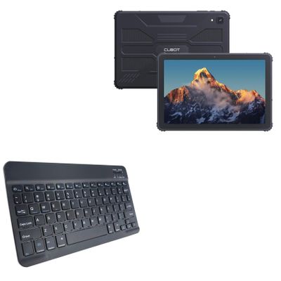 BoxWave Keyboard Compatible with Cubot Tab Kingkong - SlimKeys Bluetooth Keyboard, Portable Thin with Chiclet-Style Keys - Jet Black