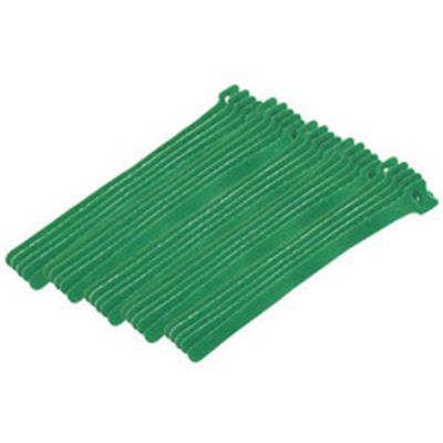 0.50 x 8 in. Green Hook & Loop Cable Strap with Eye - Pack of 25