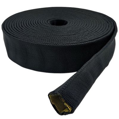 0.75 in. x 25 ft. Burst Protection Multifilament Nylon Braided Sleeving - Black
