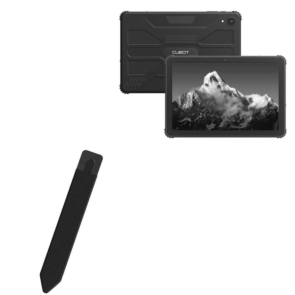 BoxWave Stylus Pouch Compatible with Cubot Tab Kingkong - Stylus PortaPouch, Pen Stylii Holder Carrier Portable Self-Adhesive - Jet Black