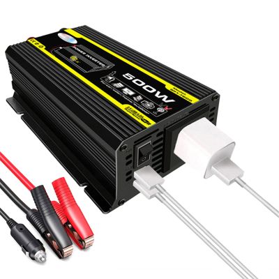 RIEJIN 500W Power Inverter for Vehicles, Car Inverter Converter DC 12V to 110V/220V AC, with 4.2A Dual USB Charging Ports, for Computer (Color : 220V)