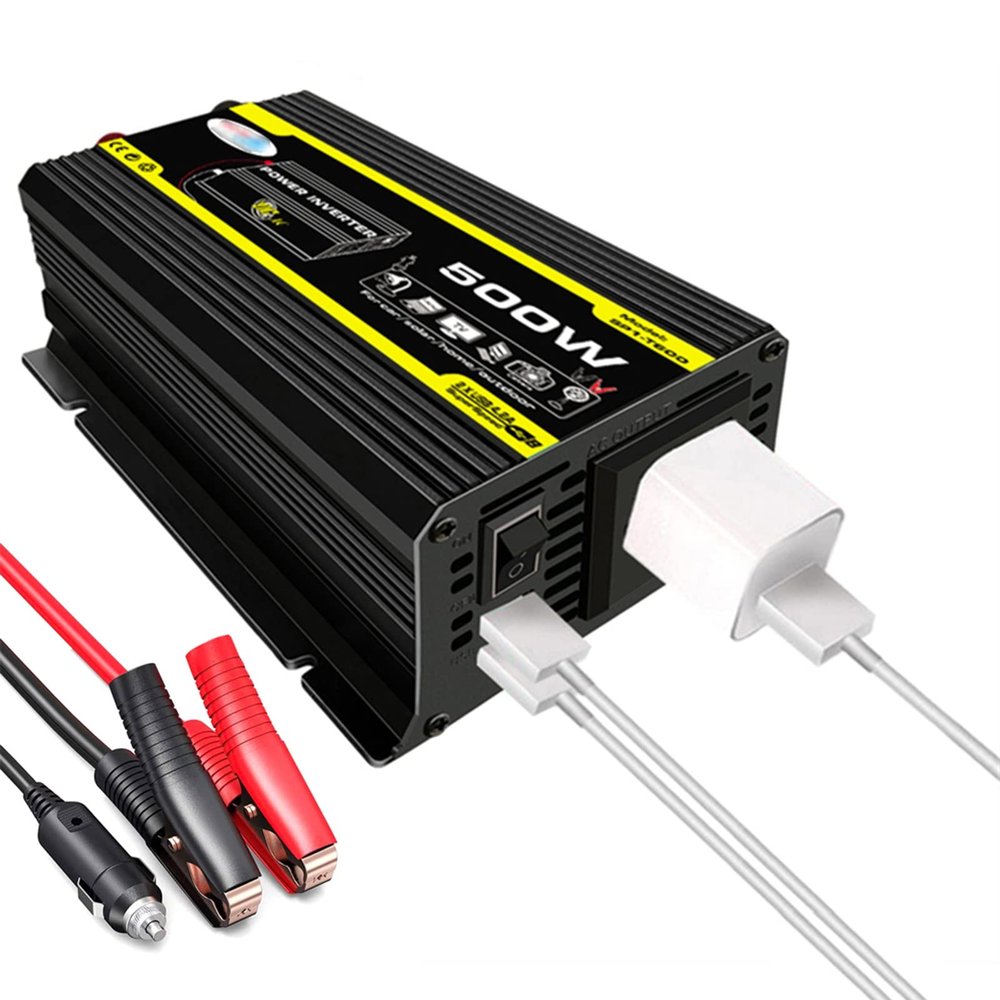 RIEJIN 500W Power Inverter for Vehicles, Car Inverter Converter DC 12V to 110V/220V AC, with 4.2A Dual USB Charging Ports, for Computer (Color : 220V)
