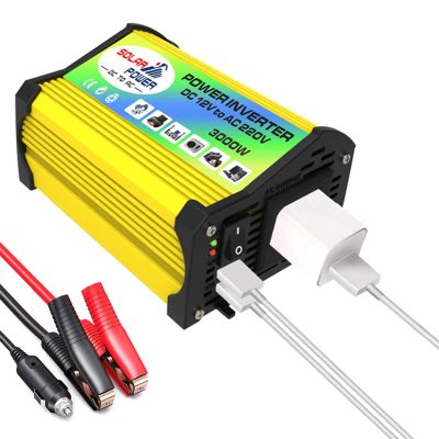 RIEJIN 300W Power Inverters for Vehicles - DC 12v to 110v AC Car Inverter Converter, Dual AC Adapter for Laptops (Color : 110V)