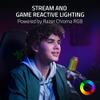 Razer Seiren V3 Chroma RGB USB Microphone: Stream & Game Reactive Lighting - Tap-to-Mute Sensor - Condenser Mic - Digital Gain Limiter & Shock Absorber - PC, Discord, OBS Studio, XSplit - Black view 2