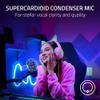Razer Seiren V3 Chroma RGB USB Microphone: Stream & Game Reactive Lighting - Tap-to-Mute Sensor - Condenser Mic - Digital Gain Limiter & Shock Absorber - PC, Discord, OBS Studio, XSplit - Black view 4
