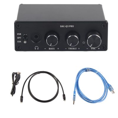 Beufee AC Q3 PRO DAC Digital to Analog Audio Converter, Audio Converter with Headphone Amplifier Digital to Analog Audio Decoder for 3.5MM Headphones(Black)