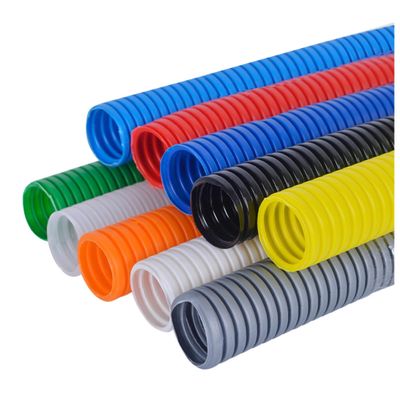 1M Color Corrugated Tube 6.5mm-20mm Harness Insulation Sleeving Pipe Wire Casing (Color : Yellow, Size : 10mm)