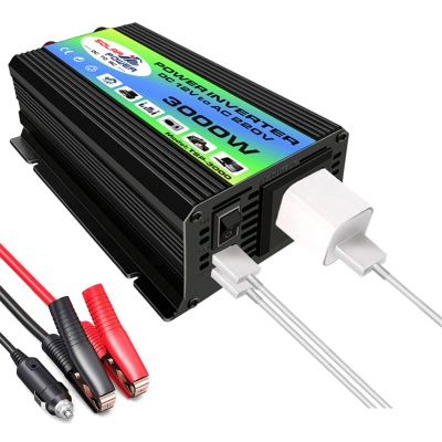 300W Power Inverter DC 12V to 110V/220V AC Car Charger Converter with 4.8A Dual USB Ports, 1 AC Outlets Car Adapter (Color : 110V)