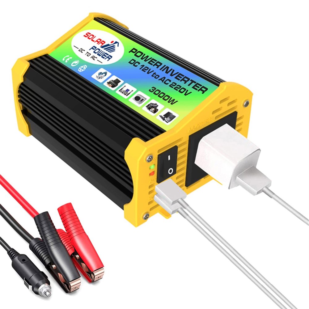 300W Power Inverter DC 12V to 110V/220V AC Car Charger Converter with 4.8A Dual USB Ports and 1 AC Outlets Car Adapter (Color : 110V)
