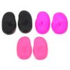 NOLITOY 3pairs Silicone Ear Protectors for Hair Dye and Perm Ear Covers for Salon Use in Black Rose Red and Purple Safe and Convenient Hairdressing Accessory view 1