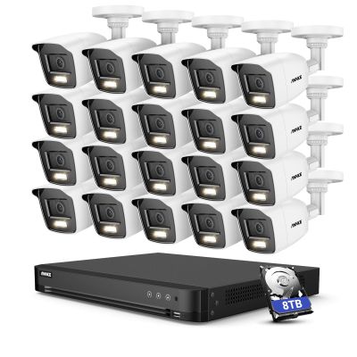 ANNKE 32CH Security Camera System, H.265+ 3K Lite AI DVR with AI Motion Detection, 5-in-1 CCTV DVR Recorder for Home/Business Surveillance, 20x 1080P Wired Cams with Color Night Vision, 8TB Hard Drive