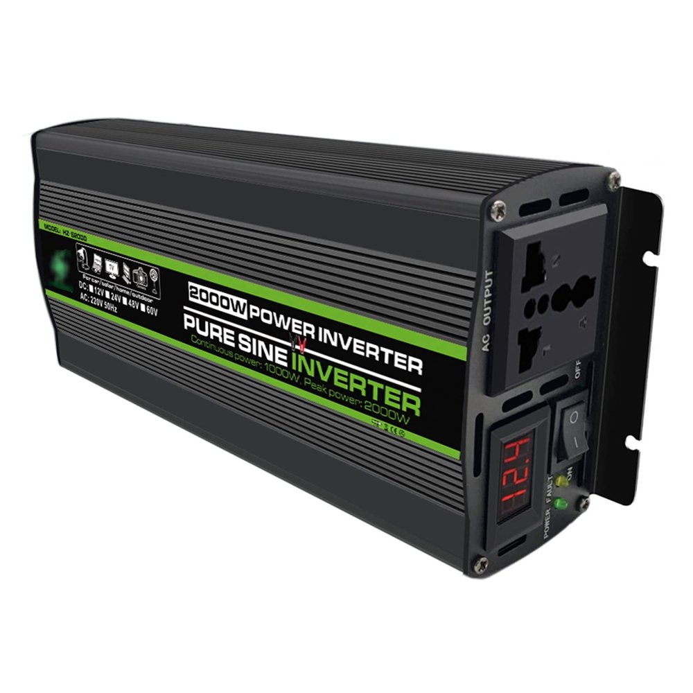 1000W Inverter Power Inverter, with LCD Display 12V/24V to110V/220V dc to ac Inverter for Truck RV Camping Power Charging (Color : 12V, Size : 220V)