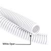 CLENEA 3/6M PP Insulated Corrugated Tube 7mm - 28mm Line Pipe Harness Wire Threading Plastic Split Wire Protection Sleeve(White Open,OD 7MM_6METERS) view 2