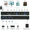 Dual Monitor kvm Switches HDMI Hotkey Switching 2 Monitors 2 Computers Monitor Switch 4k 60hz Extended Display hdmi Matrix kvm edid 2 Monitors 2 Computers hdmi 2k 144hz view 2