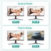 Dual Monitor kvm Switches HDMI Hotkey Switching 2 Monitors 2 Computers Monitor Switch 4k 60hz Extended Display hdmi Matrix kvm edid 2 Monitors 2 Computers hdmi 2k 144hz view 4