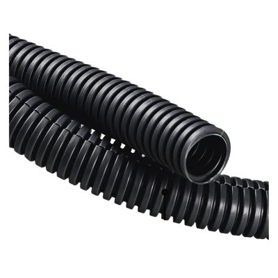 CLENEA 3/6M PP Insulated Corrugated Tube 7mm - 28mm Line Pipe Harness Wire Threading Plastic Split Wire Protection Sleeve(Black Closure,OD 7MM_3METERS)