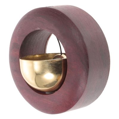 TEMKIN Wind Chime doorbell Metal Wind Chimes Decorative Door Chime Outdoor Gift Wood Door Bell shopkeepers Door Bell Wood doorbell Chime Outdoors Gifts Hanging Bell Pure Copper Brass