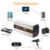 2000W Pure Sine Wave Power Inverter DC 12V/24V to 110V AC Car Plug Inverter Adapter Power Converter, with 2 AC Outlets (Color : 24V) view 4