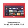 SYLVOX 15.6" Under Cabinet Smart TV  360 Rotation, 90 Flip-Down Screen, Wireless Connectivity, Space-Saving Design for Kitchen, Bedroom, or RV. (Crimson) view 2