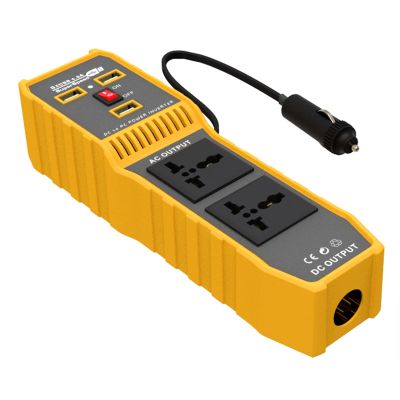 RIEJIN 200W Power Inverters for Vehicles - DC 12v to 110v/220v AC Car Inverter Converter, with Dual AC Adapter, for Air Compressor (Color : 220V)