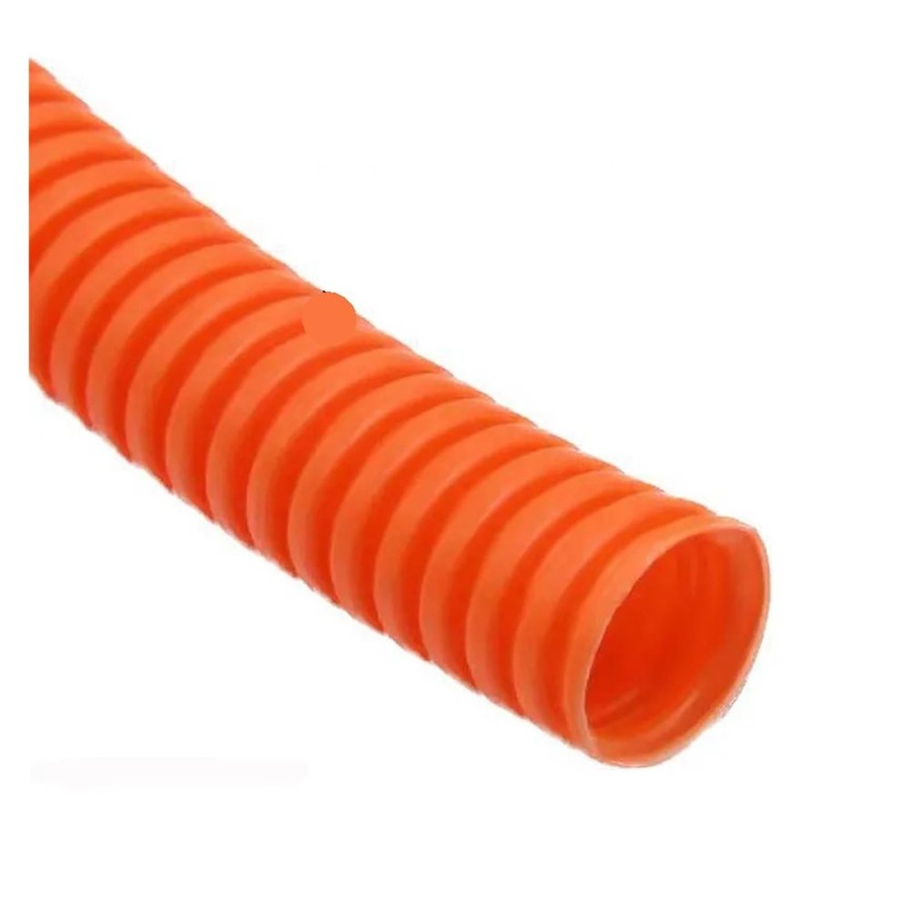 CLENEA 3/6M PP Insulated Corrugated Tube 7mm - 28mm Line Pipe Harness Wire Threading Plastic Split Wire Protection Sleeve(Orange Closure,OD 10MM_3METERS)